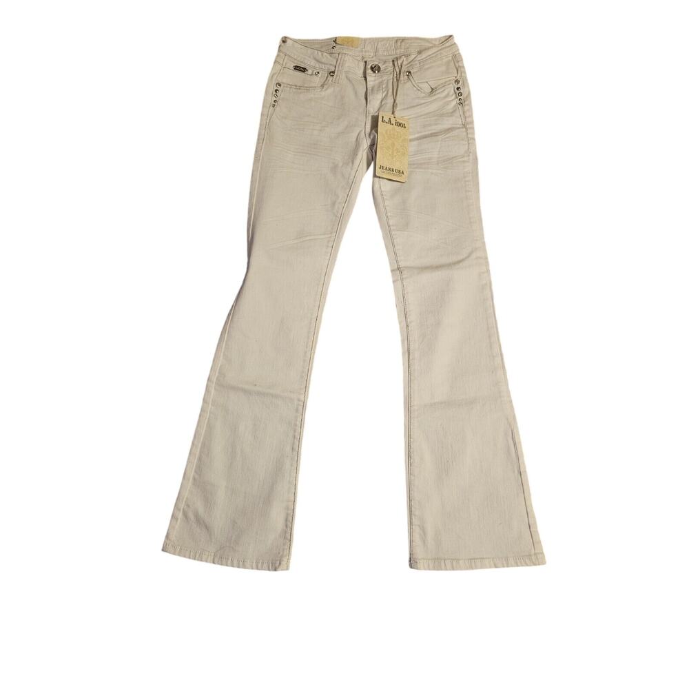 LA IDOL Bootcut Bling Jeans Size 9 NWT MSRP 100 +